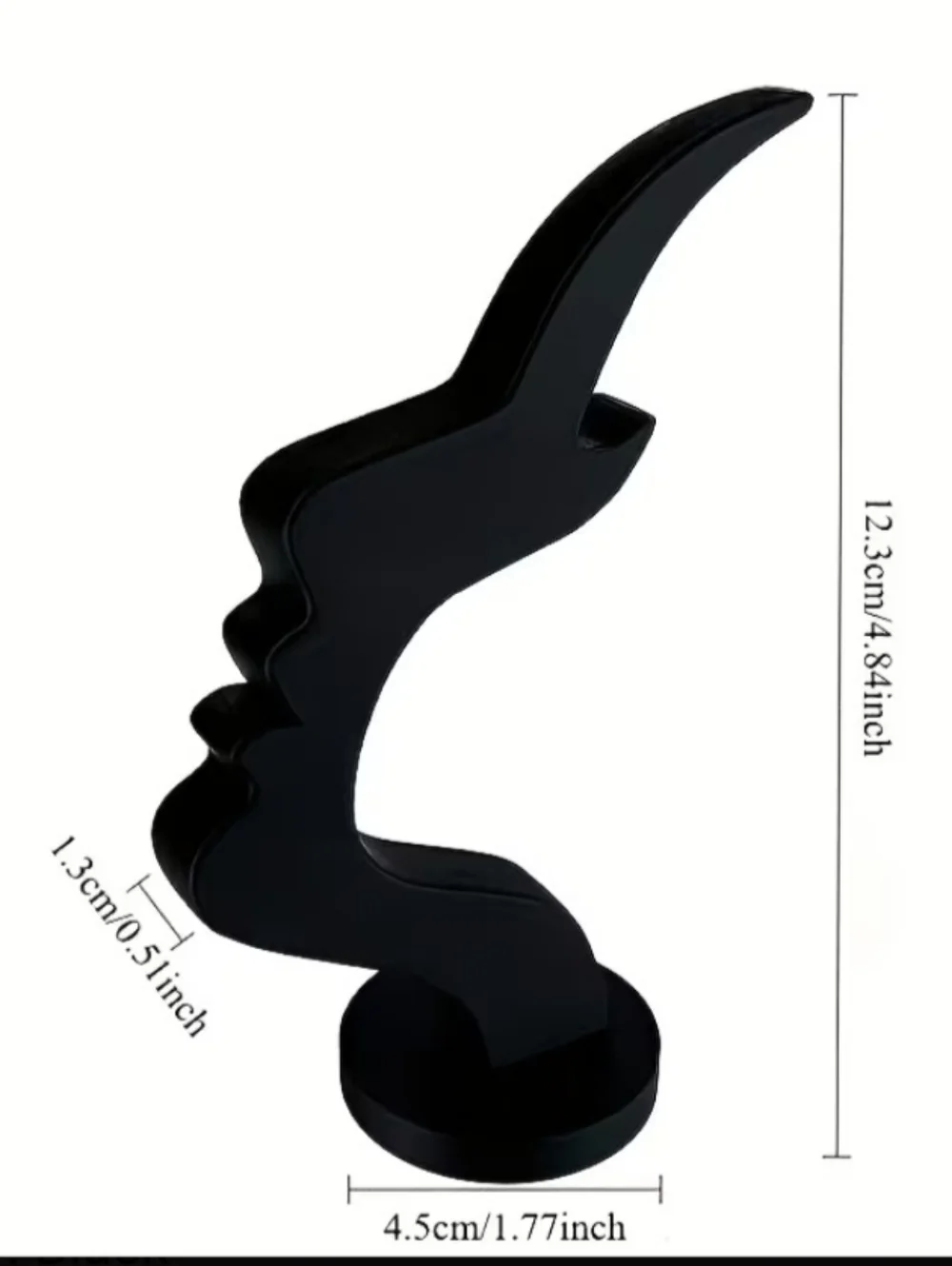 Sun Glasses Holder In Shape Of Face Color Black